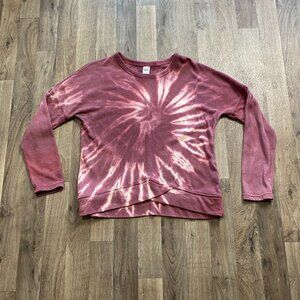 Te Verde Mauve Tie Dye Sweatshirt Size Small
